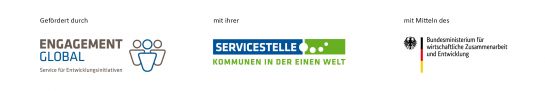 Gefördert durch Engagement Global, Bundesministerium für wirtschaftliche Zusammenarbeit und Entwicklung (C) Logocollage