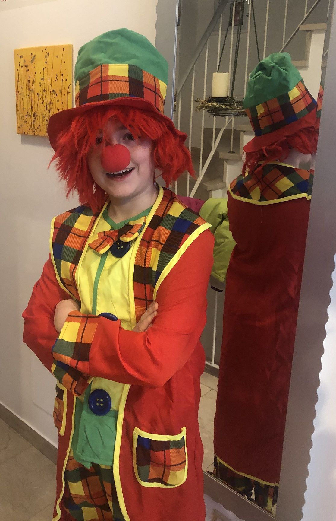Fotografie - Schüler des VMG verkleidet beim Fasching daheim