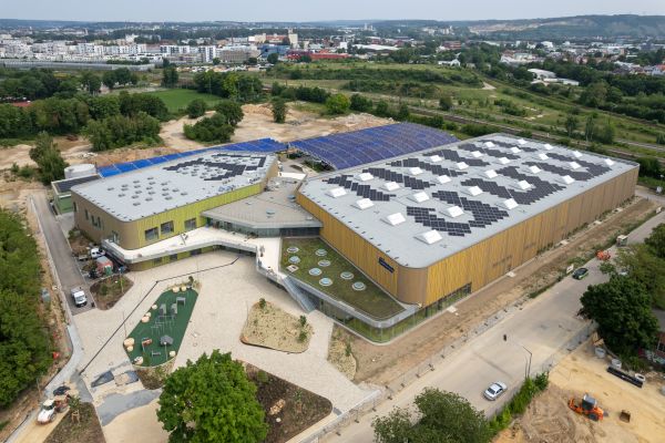 Fotografie: Luftaufnahme des Sportparks Ost