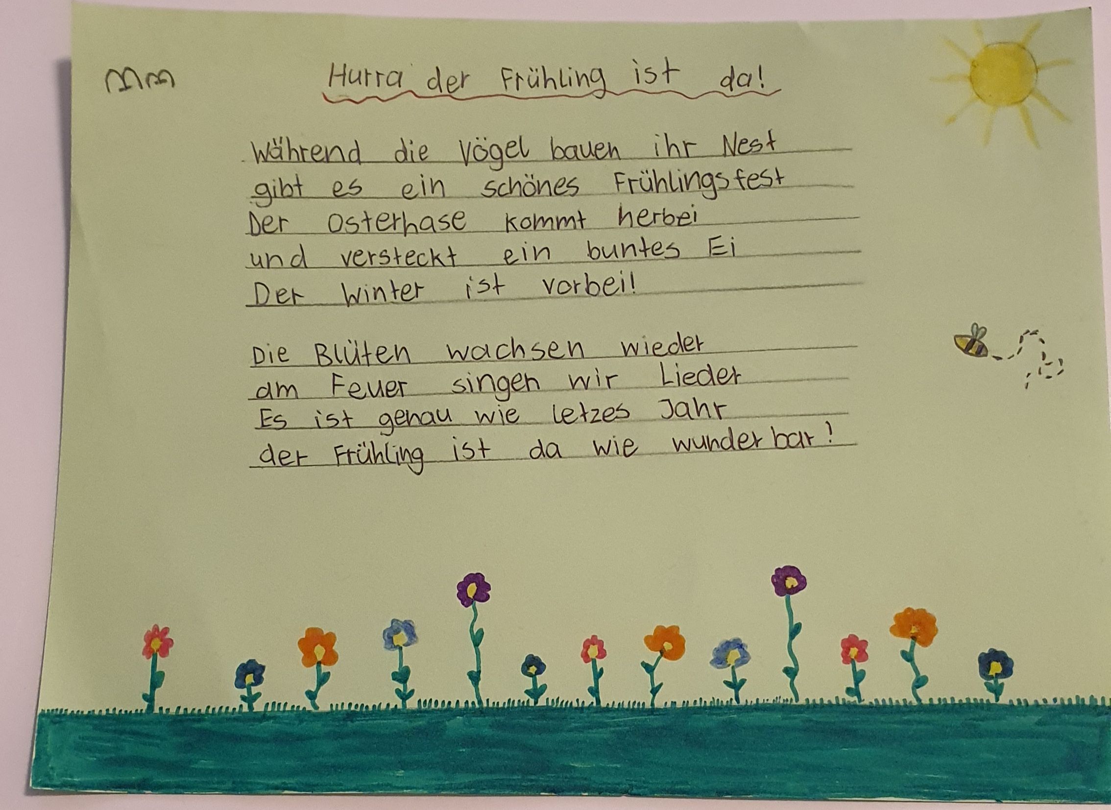 KKB 26. März Anonymes Frühlingsgedicht