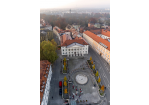 Fotografie - Luftaufnahme vom Bismarckplatz mit dem Haus der Musik © Bilddokumentation Stadt Regensburg