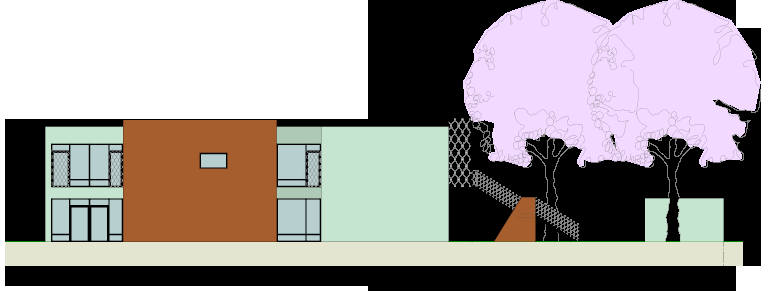Zeichnung – Kinderhaus Marienstraße, Ansicht Nord