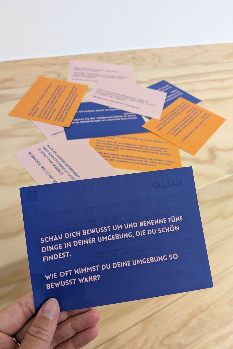 Fotografie von den Aktionskärtchen Variante 1