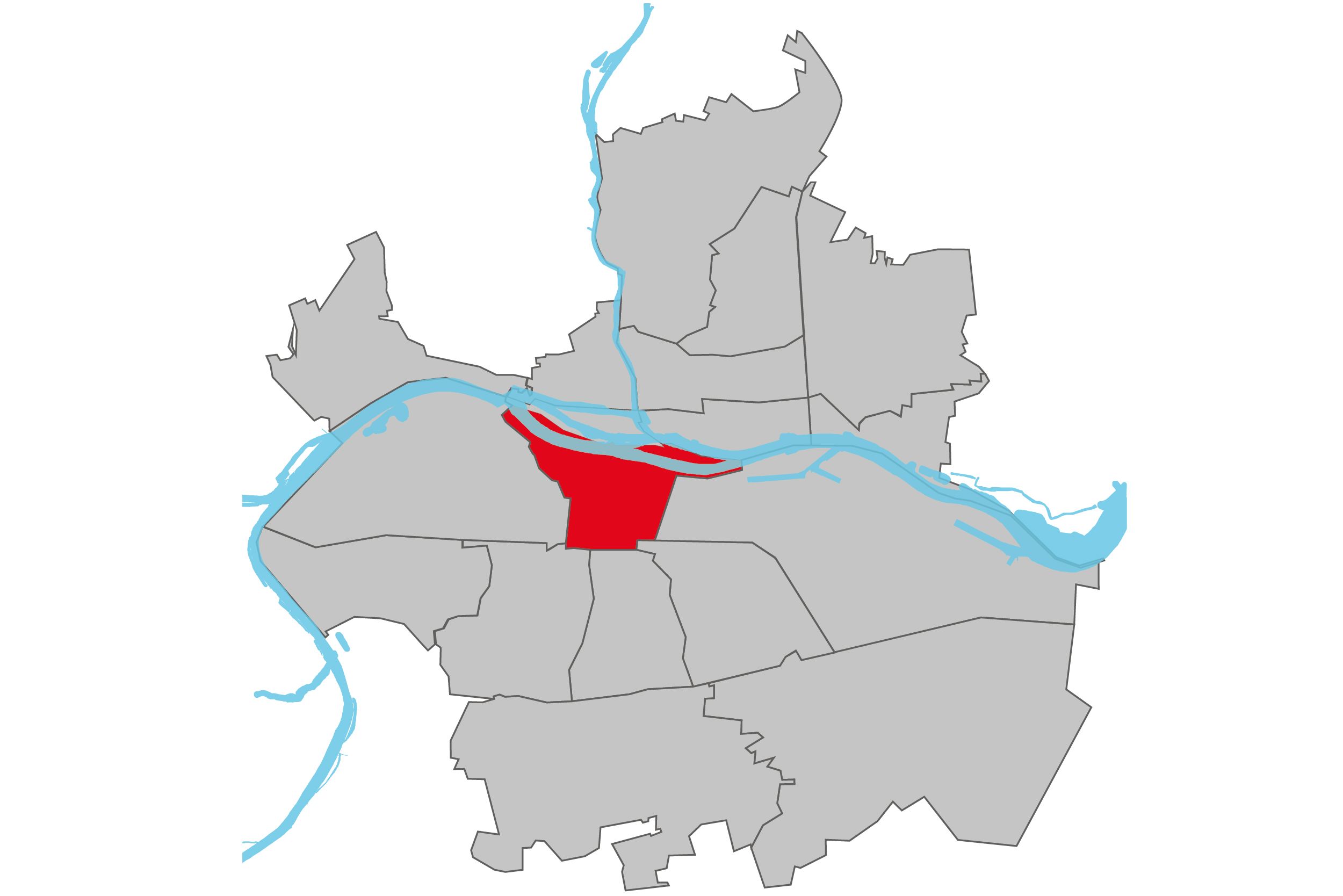 Grafik: Lage im Stadtplan