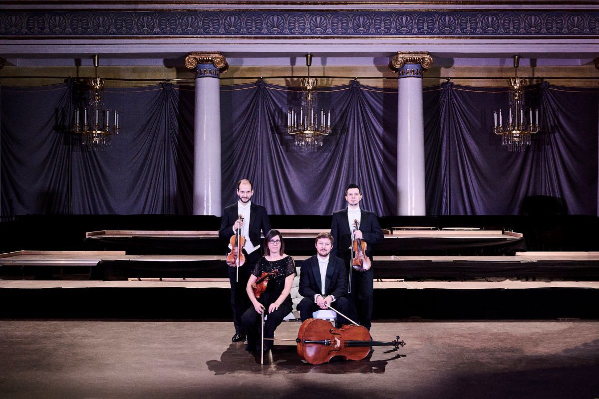 Fotografie: Philharmonisches Orchester, 4 Künstler mit ihren Instrumenten