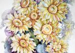 Sonnenblumen_Aquarell_70x100cm © Gerlach Kateryna