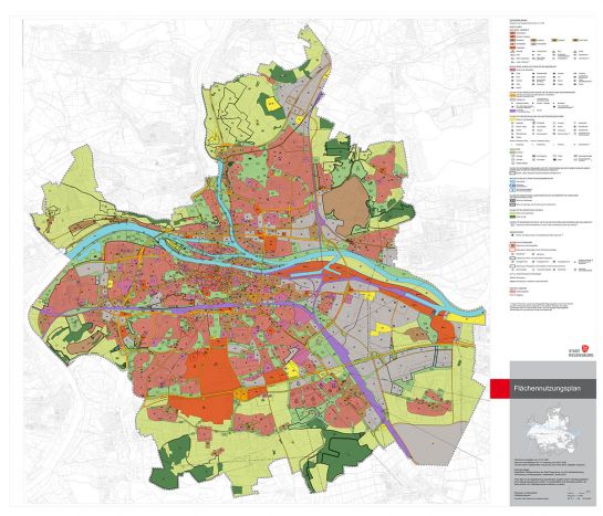Plangrafik - Aktueller Flächennutzungsplan 2023 © Stadt Regensburg, Stadtplanungsamt