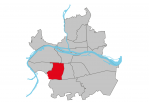 Grafik: Lage des Stadtteils Kumpfmühl – Ziegetsdorf – Neuprüll im Stadtplan