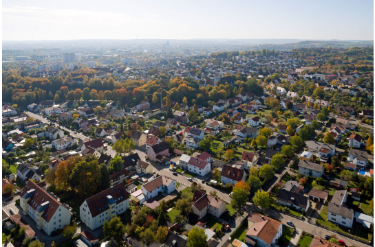 Fotografie: Drohnenaufnahme Blick über Regensburg aus Richtung Norden