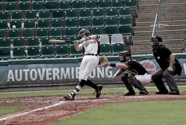 Fotografie: Tim Fischer beim Baseball-Spielen