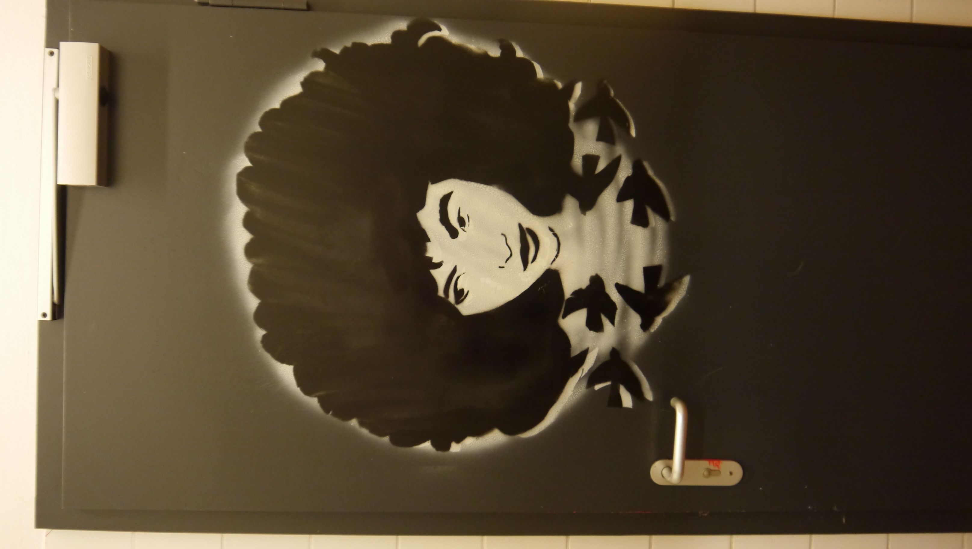 Frauenportrait Stenciltechnik 