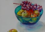 Obstschale (Aquarell) © Mihalovits Ladislaus