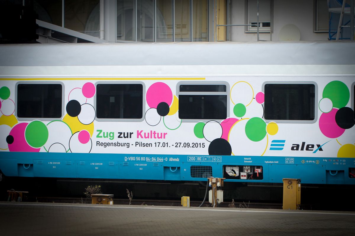 Fotografie: 2015 brachte der „Zug zur Kultur“ an 80 Wochenendtagen Reisende von Regensburg in die damalige Kulturhauptstadt Pilsen.