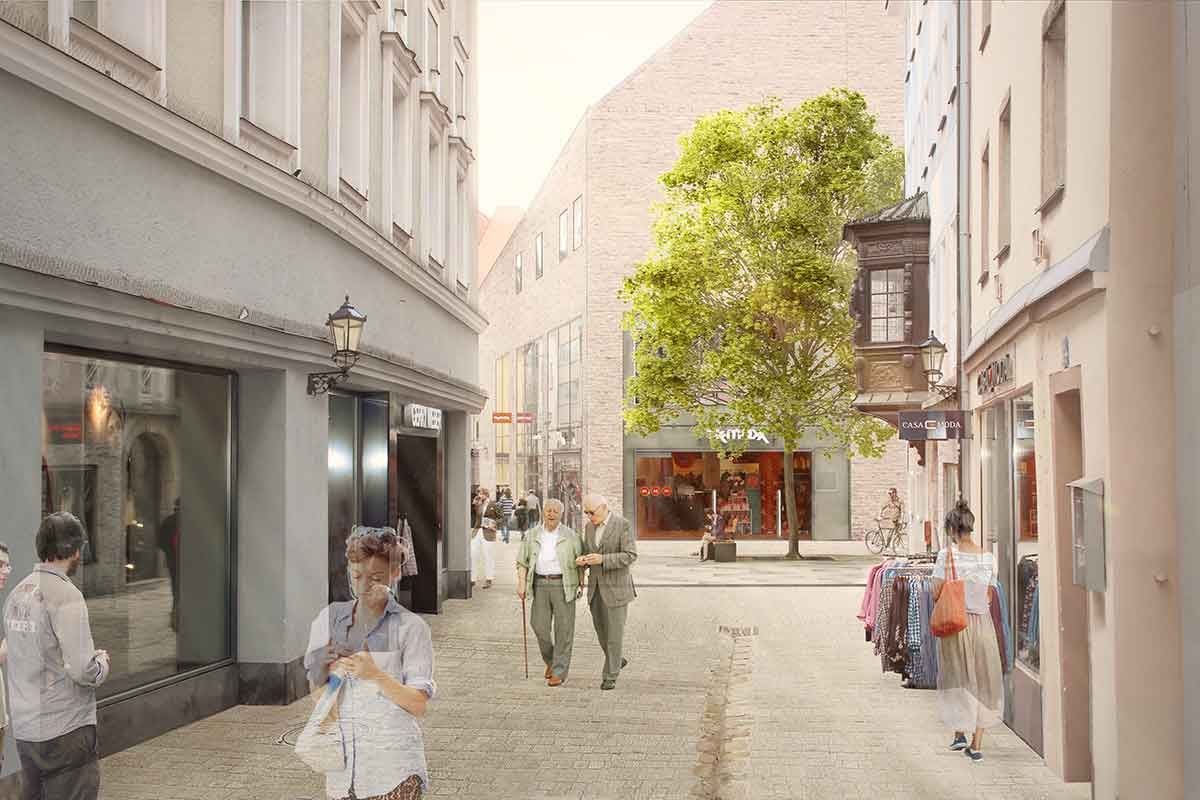 Fußgängerzone - Rendering tkmaxx
