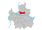 Grafik: Stadtplan Regensburg mit Lage des Stadtteils Reinhausen