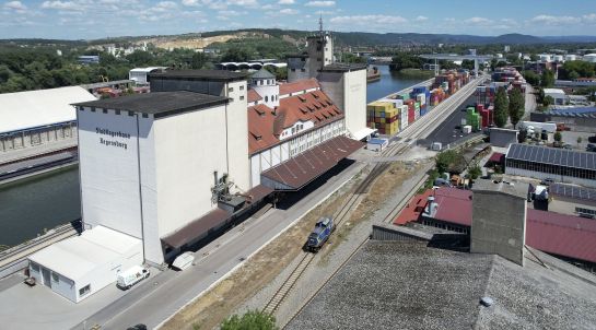 Fotografie: Luftaufnahme des Stadtlagerhauses (C) Bilddokumentation Stadt Regensburg