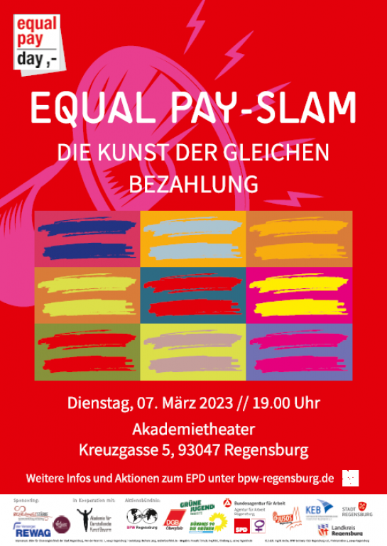 Plakat - Equal Pay Day 2023 (C) Bilddokumentation Stadt Regensburg
