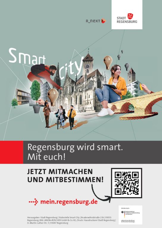 Flyer zur Beteiligung Smart City Regensburg