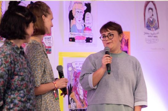 Fotografie – Carolin Binder bei der Eröffnung des Pop-Kultur-Festivals 2022