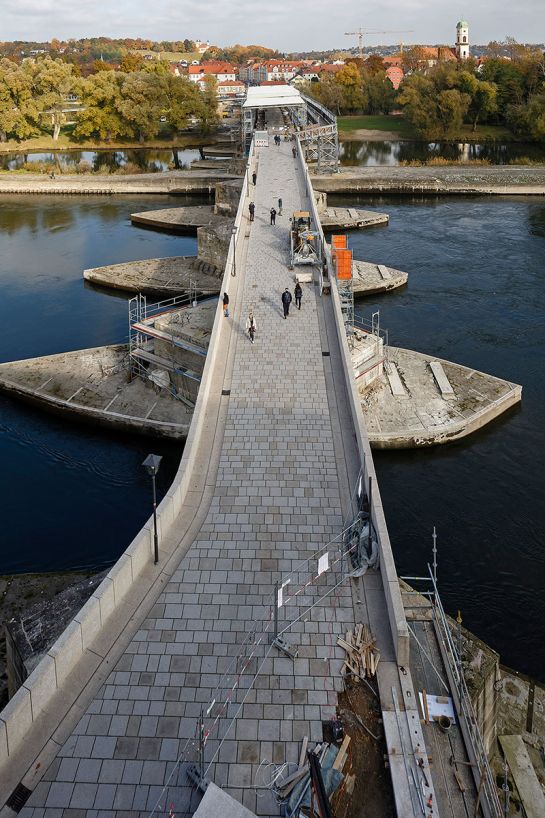 Steinerne Brücke - Impressionen - Baustelle 2016 - 4 ©Bilddokumentation Stadt Regensburg Steinerne Brücke - Impressionen - Baustelle 2016 - 4 (C) Bilddokumentation Stadt Regensburg