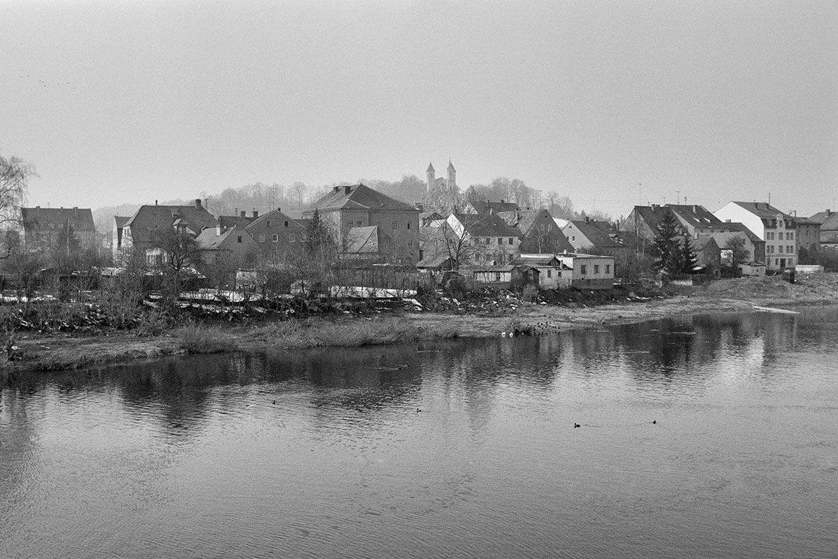 Fotografie - Blick über den Regen nach Steinweg (1970)