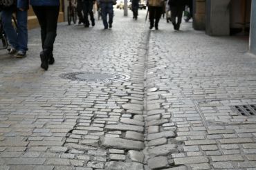 Fotografie: Pflaster in der Gesandtenstraße