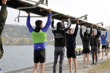 Fotografie: April 2019: Jugendliche Ruderer trainierten eine Woche lang in Regensburg im Rahmen der Aberdeen Schools Rowing Association beim Regensburger Ruder-Klub von 1890 e. V.