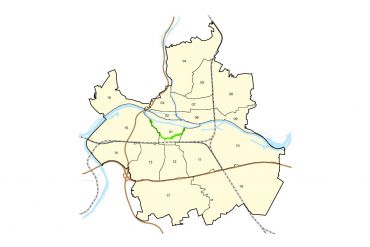 Grafik - Karte der Regensburger Stadtbezirke