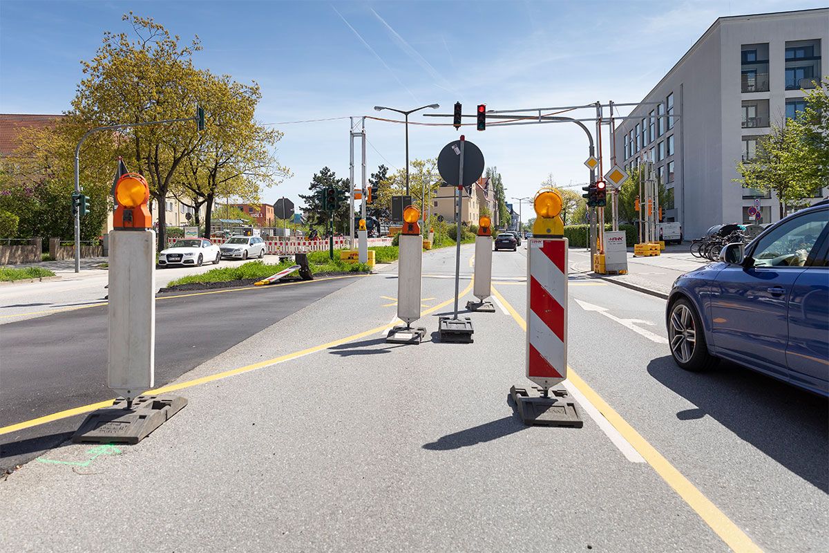 Fotografie - Verkehrsführung mit Ampelprovisorien 