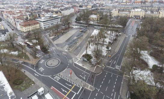 Fotografie: Der Interims-ZOB zur Eröffnung im Dezember 2021