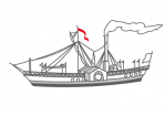 Grafik: Dampfschiff
