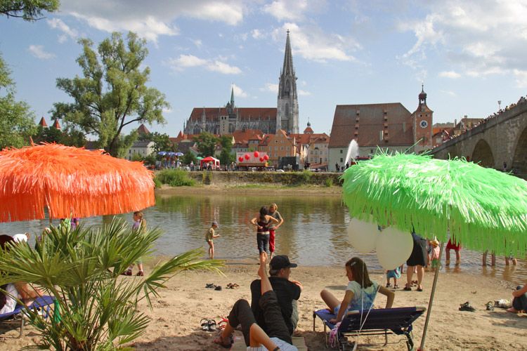 Strand am Donauufer
