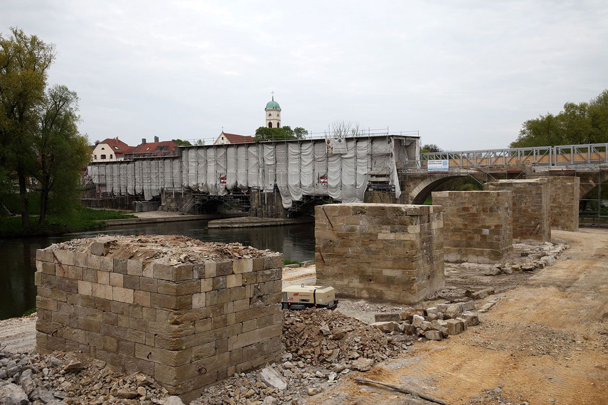 Steinerne Brücke - Impressionen - Instandsetzung Rampe Müllerstraße 2013 - 4