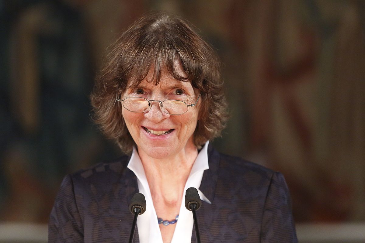 Verleihung des Brückenpreises 2019 - Frau Professor Dr. Aleida Assmann am Rednerpult