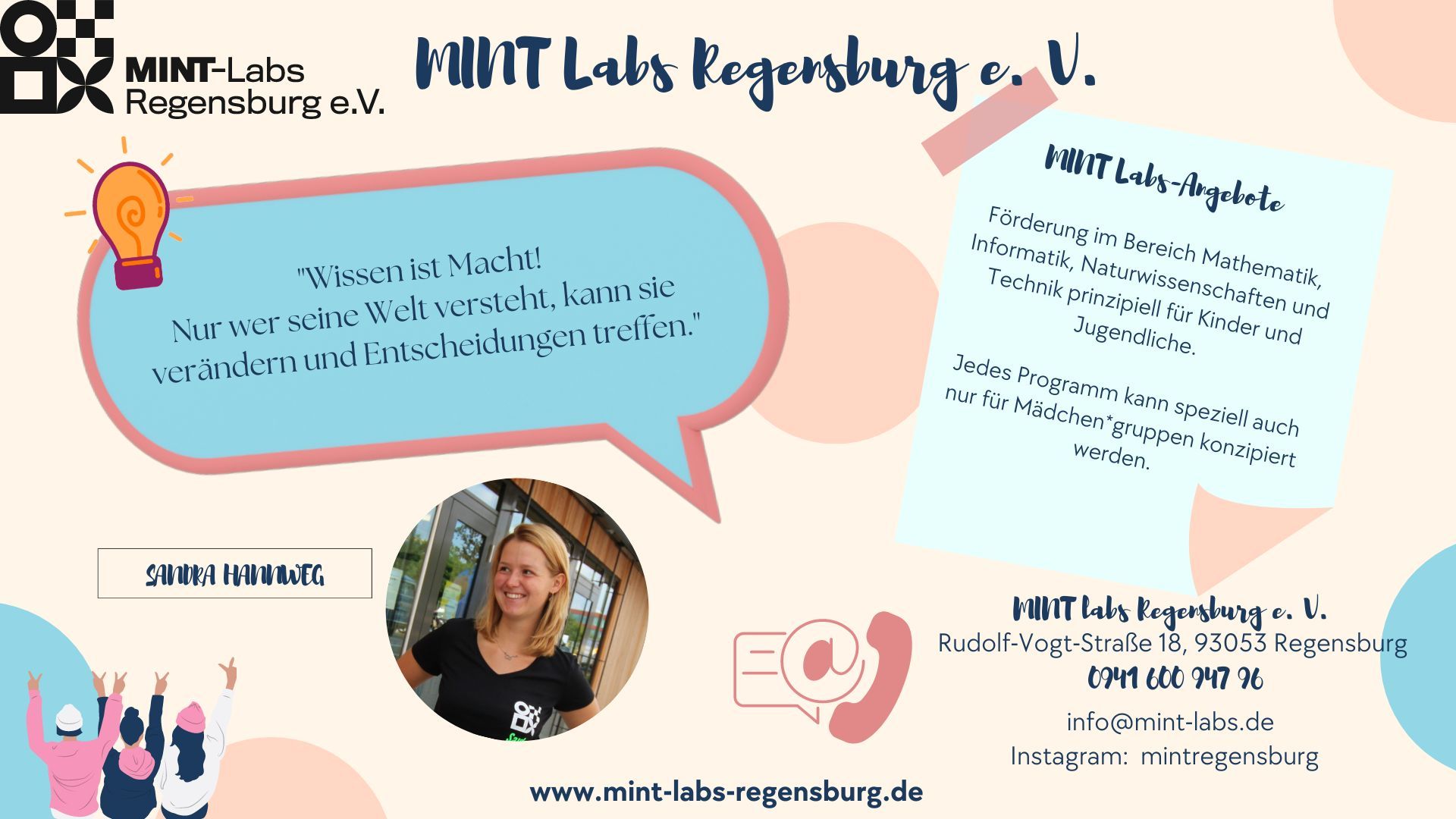 Vorstellung Sandra Hannweg von Mint Labs Regensburg e.V. 