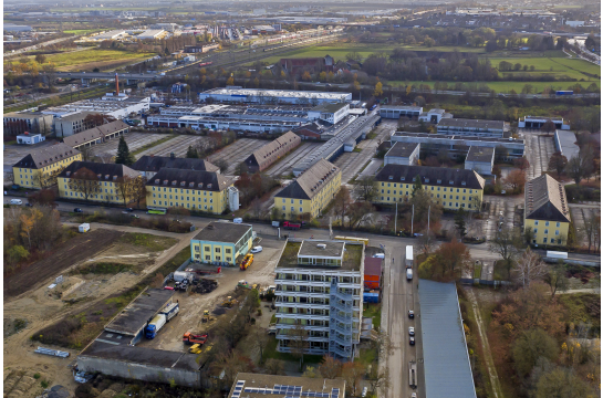 Fotografie: Luftaufnahme der Prinz-Leopold- und Pionierkaserne