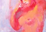 "Akt in Rosa" 1982, Mischtechnik auf Papier, 68 x 50 cm © Schmid M.A. Emanuel