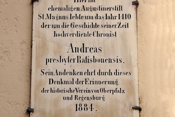 Andreas von Regensburg  (c) Stadt Regensburg, Hana Bejlková