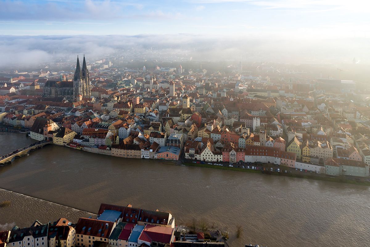 Blick über Regensburger Altstadt