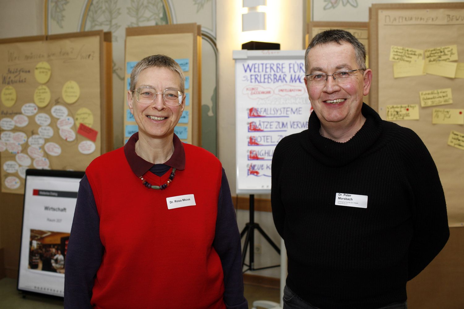 Welterbedialog gewählte Bürgervertreter Dr. Rosa Micus und Dr. Peter Morsbach 