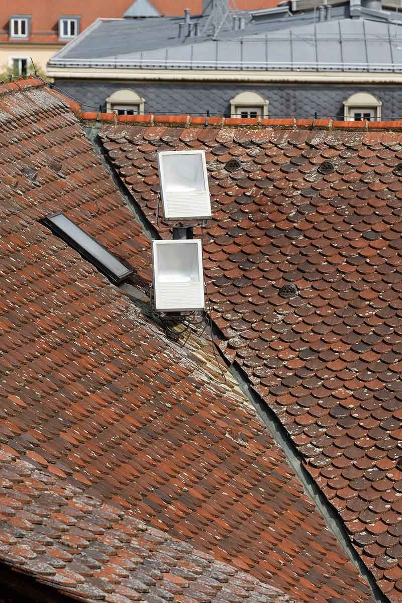 Gebäudeanstrahlung - Scheinwerfer Beleuchtung Altes Rathaus