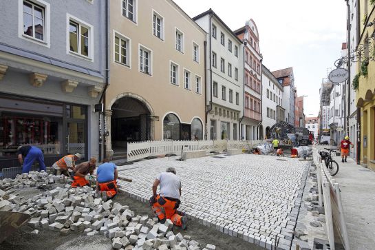 Fotografie: Pflasterarbeiten in der Wahlenstraße