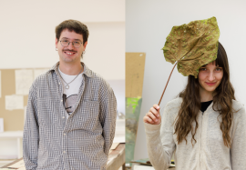 Fotografie der beiden Gastkunstschaffenden Víctor Sánchez de la Peña und Anastasiia Leliuk