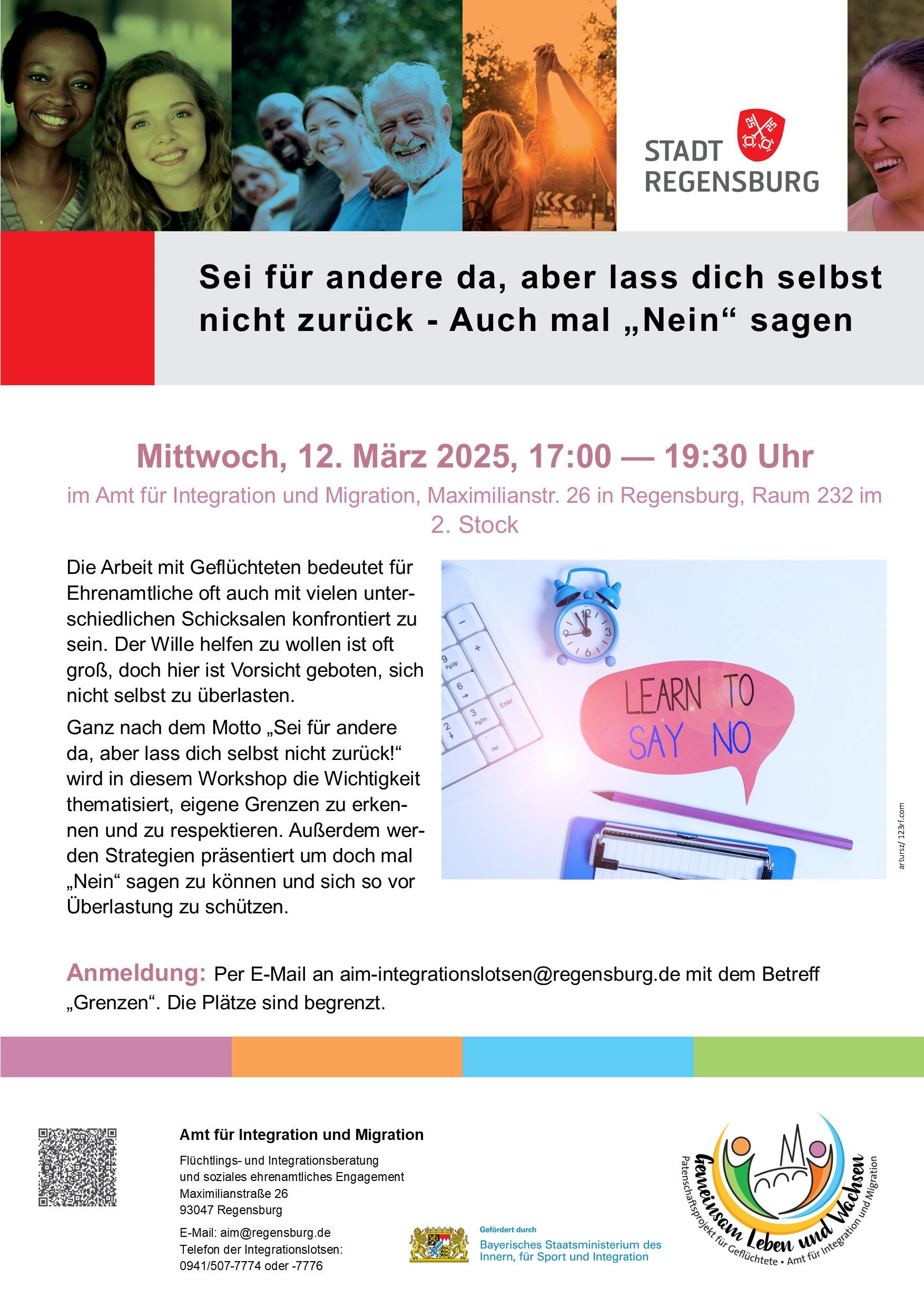 Plakat zum Vortrag für Resilienz am 12.3.2025