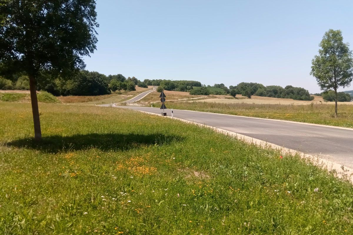 Fotografie - Fertig gestellte Baustraße Richtung Sallerner Berg 
