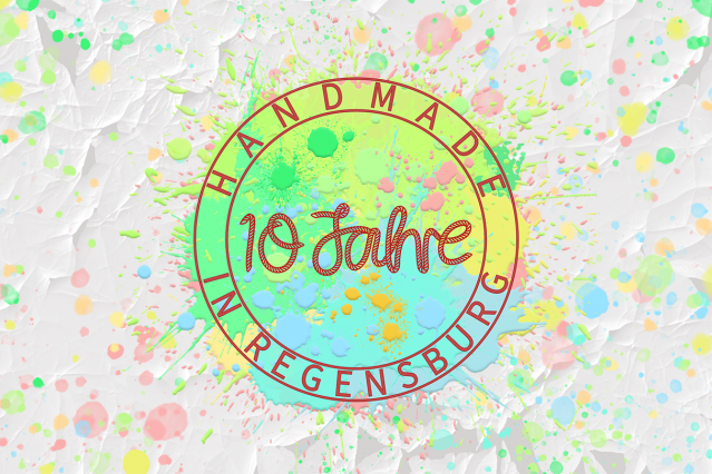 Das Logo zum 10 Jährigen Jubiläum von "Handmade in Regensburg"