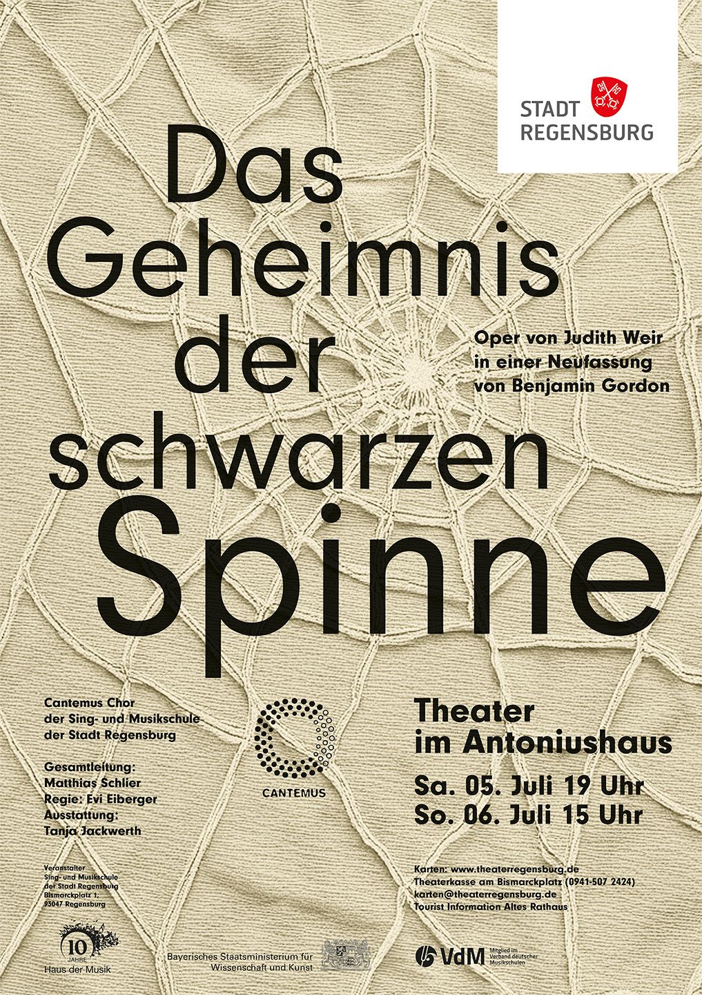 Cantemus - Das Geheimnis der Schwarzen Spinne - am 5. und 6. Juli im Theater im Antoniushaus 