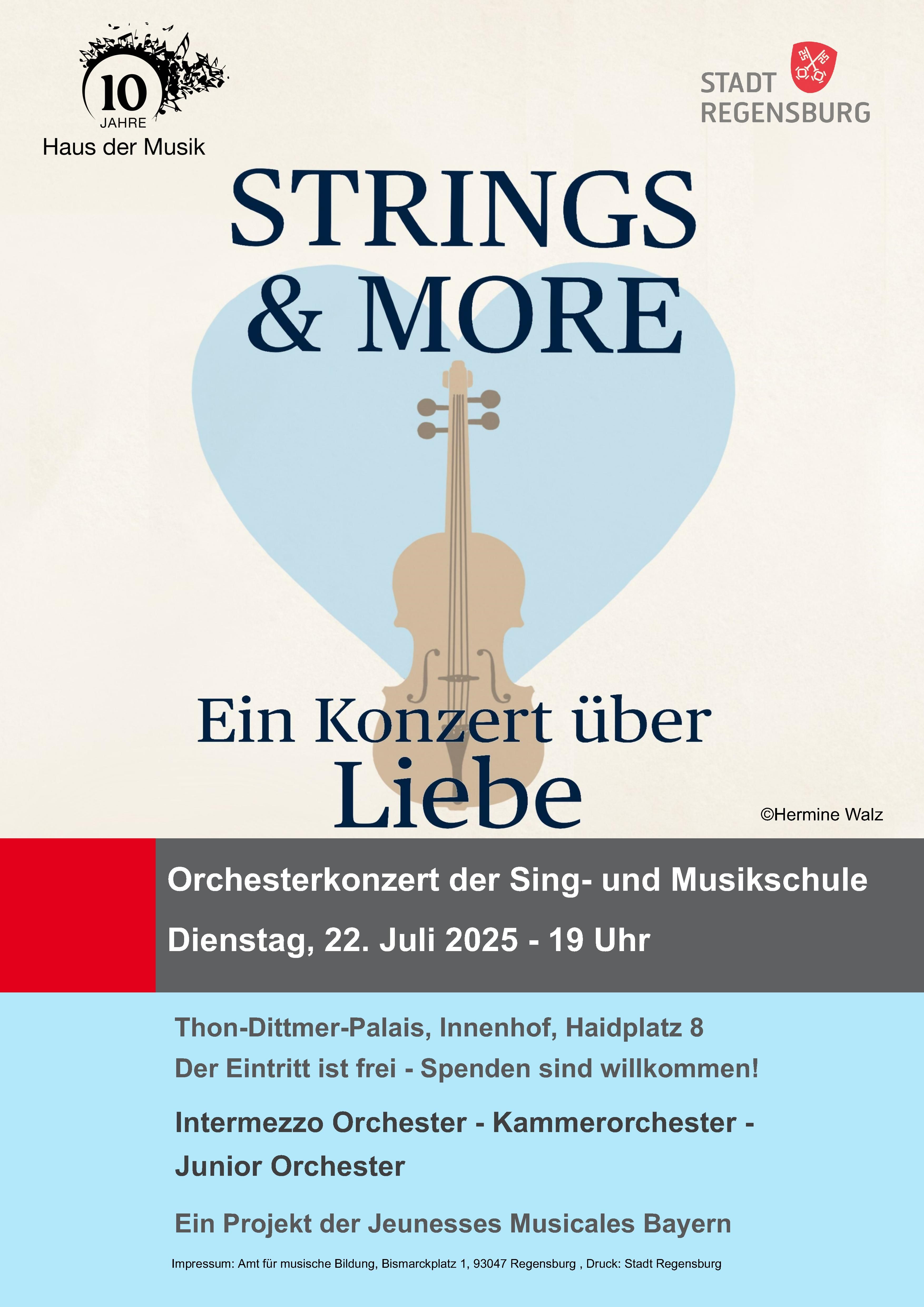 Strings & More, Konzert am Dienstag, 22.7. um 19 Uhr im Thon-Dittmer-Palais-Innenhof, Eintritt frei