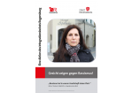 Portraitfoto von Frau Monir Shahedi zur Aktion Gesicht zeigen gegen Rassismus. Darunter ihr Zitat: „Rassismus hat in unserer Gesellschaft keinen Platz.“ (C) Stadt Regensburg/Simek