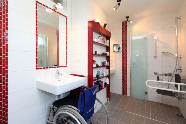 Badezimmer einer seniorengerechten Wohnung
